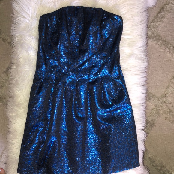Romeo & Juliet Couture Dresses & Skirts - Metallic Blue and Black Mini dress